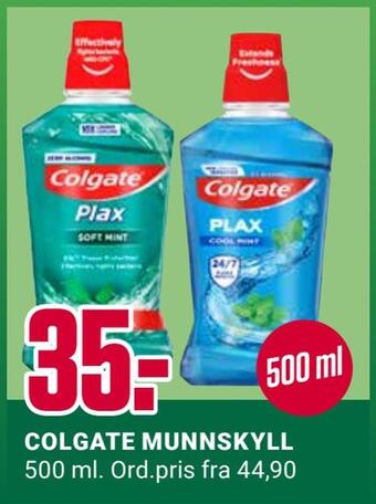 Europris Colgate munnskyll tilbud