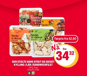 Coop Extra DEN STOLTE HANE STEKT OG SKIVET KYLLING-/LÅR-/SANDWICHFILET tilbud