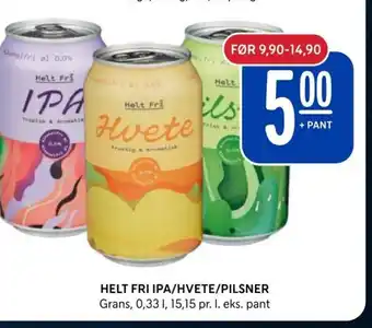 Rema 1000 HELT FRI IPA/HVETE/PILSNER tilbud