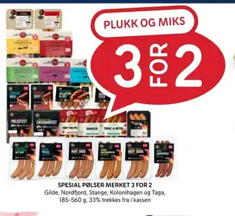 Rema 1000 SPESIAL PØLSER MERKET 3 FOR 2 tilbud