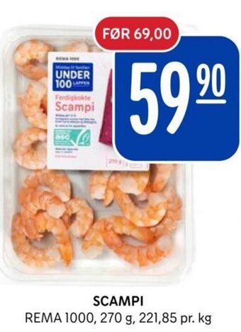Rema 1000 SCAMPI tilbud