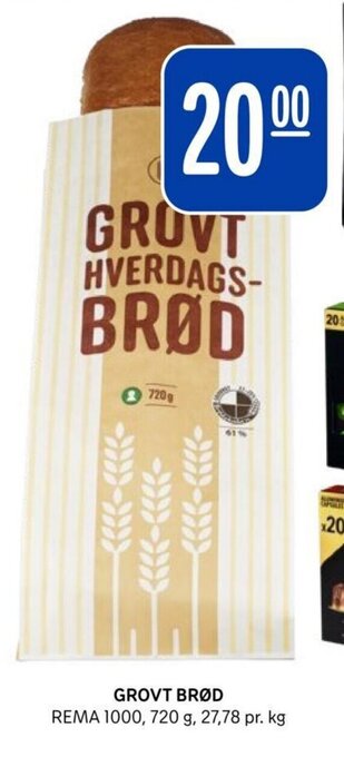 Rema 1000 GROVT BRØD tilbud