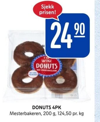Rema 1000 DONUTS 4PK tilbud