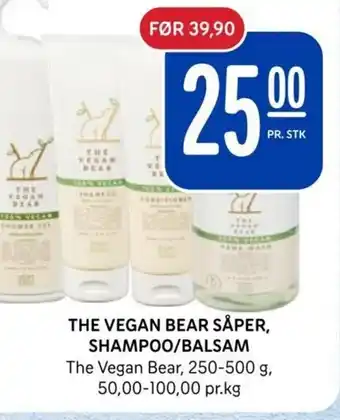 Rema 1000 THE VEGAN BEAR SÅPER, SHAMPOO/BALSAM tilbud