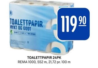 Rema 1000 TOALETTPAPIR 24PK tilbud