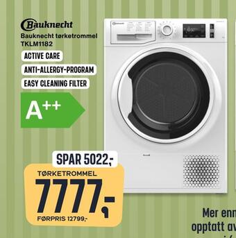 Skousen Bauknecht tørketrommel tklm1182 tilbud