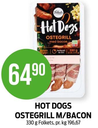 Kiwi Hot dogs ostegrill m/bacon tilbud