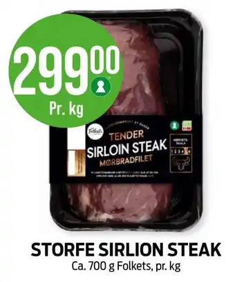 Storfe sirlion steak