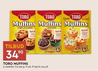 Coop Mega Toro muffins triple chocolate tilbud
