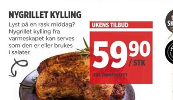 Meny NYGRILLET KYLLING tilbud
