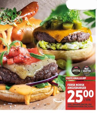 Meny FERSK NORSK ANGUSBURGER tilbud