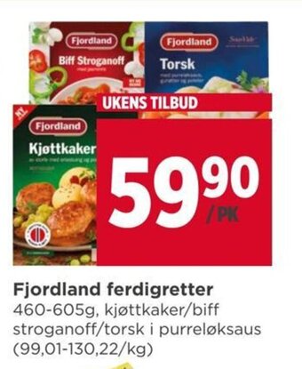 Meny Fjordland ferdigretter tilbud