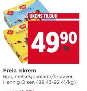 Meny Freia iskrem tilbud