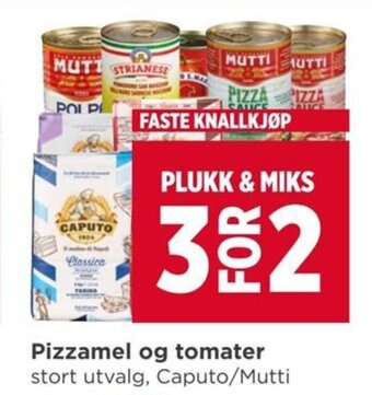 Meny Pizzamel og tomater tilbud