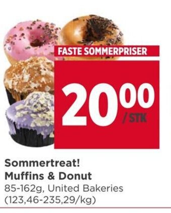 Meny Sommertreat! Muffins & Donut tilbud