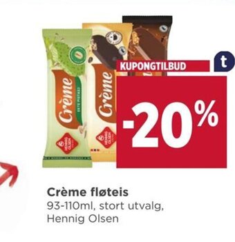 Meny Crème fløteis tilbud