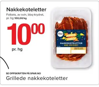 Spar Nakkekoteletter Folkets tilbud