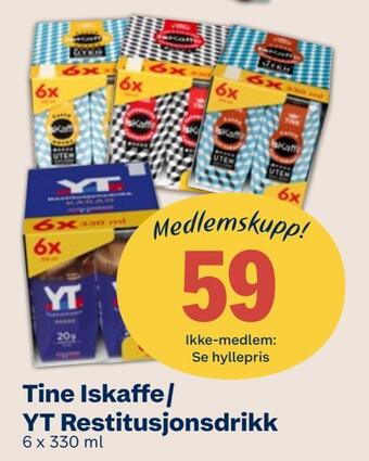 Coop Mega Tine iskaffe/ yt restitusjonsdrikk tilbud