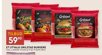 Coop Mega Et utvalg grilstad burgere tilbud