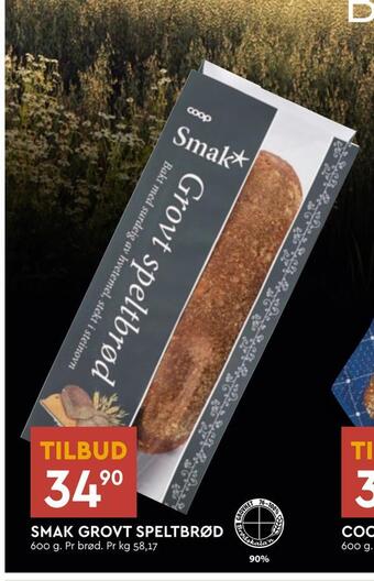 Coop Mega Smak grovt speltbrød tilbud