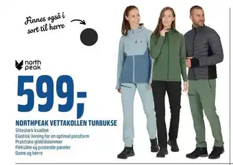 Coop Obs Northpeak vettakollen turbukse tilbud