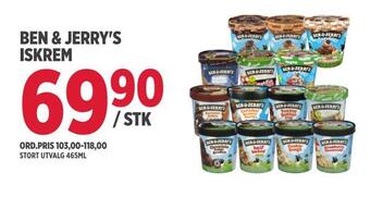Jacobs Ben & jerry's iskrem tilbud