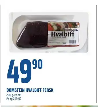 Domstein hvalbiff fersk