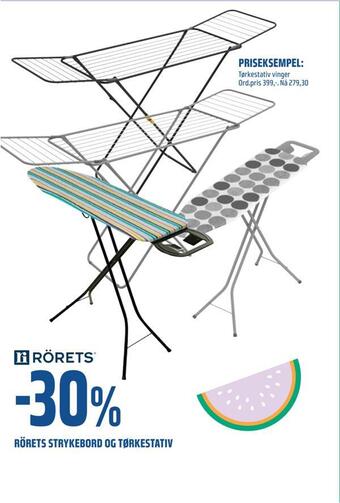 Coop Obs Rörets strykebord og tørkestativ tilbud