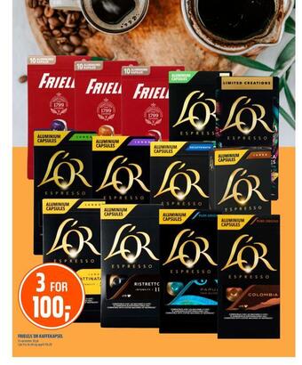 Coop Obs Friele/l'or kaffekapsel tilbud