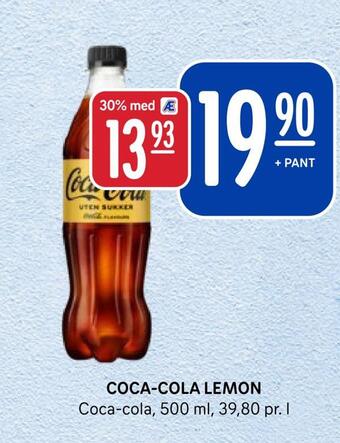 Rema 1000 Coca-cola lemon tilbud