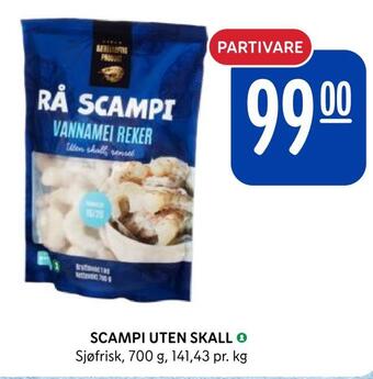Rema 1000 Scampi uten skall tilbud