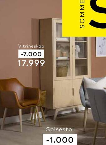 Skeidar Vitrineskap tilbud