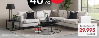 Fagmøbler Sone dyp hjørnesofa tilbud