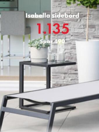 Fagmøbler Isabella sidebord tilbud