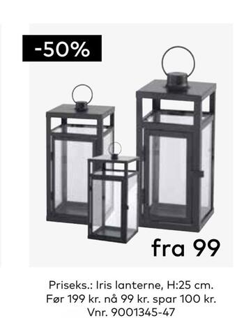 Skeidar Iris lanterne tilbud