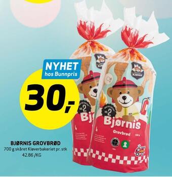 Bunnpris Bjørnis grovbrød tilbud
