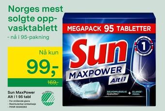 Felleskjøpet Sun maxpower alt i 1 95 tabl tilbud