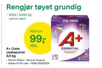Felleskjøpet A+ color vaskepulver 3,9 kg tilbud