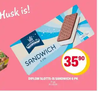 Coop Extra Diplom slotts-is sandwich 6 pk tilbud