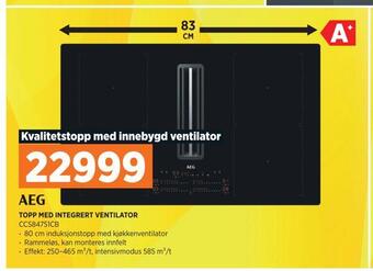 POWER Topp med integrert ventilator tilbud