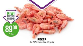 Kiwi Ukjent reker tilbud