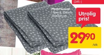 Rusta Ukjent pledd tilbud