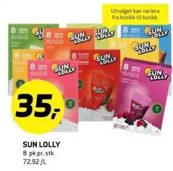 Bunnpris Sun lolly is frys selv tilbud
