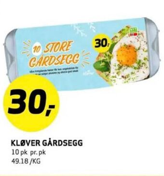Bunnpris Kløver egg tilbud