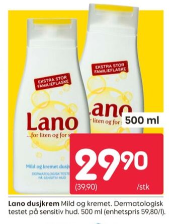 Rusta Lano dusjsåpe tilbud