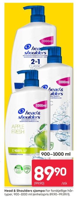Rusta Head&shoulders shampoo tilbud