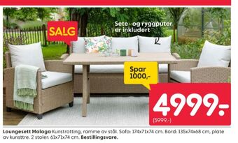 Rusta Ukjent loungesett tilbud