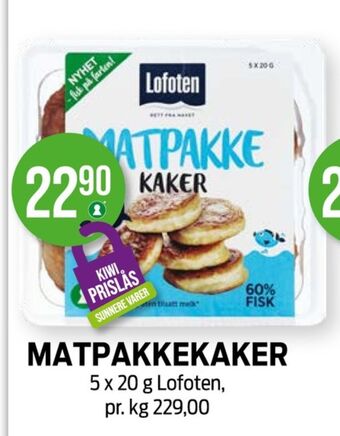 Kiwi Lofoten fiskekaker tilbud