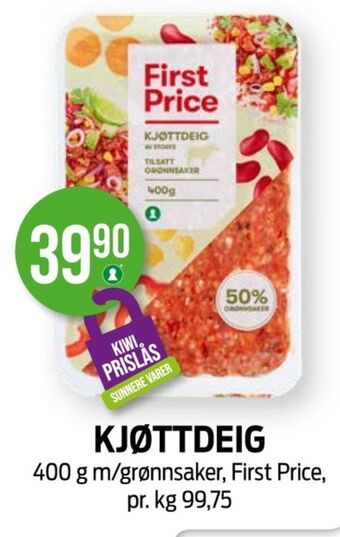 Kiwi First price kjøttdeig tilbud
