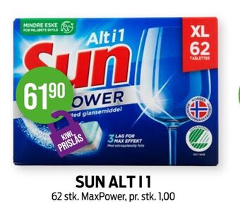 Kiwi Sun maskinoppvask - tabs tilbud